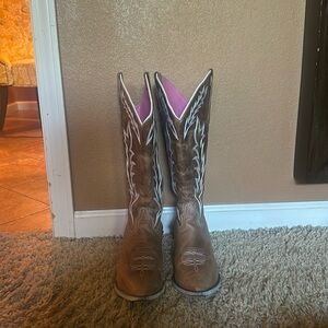 Southern Fried Chicks Kickin’ Desert Leather Cowgirl Western Boots